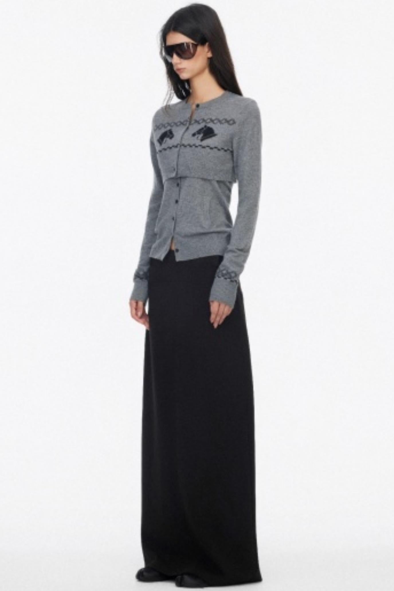 Wool Knit Two Piece Slim Jacket