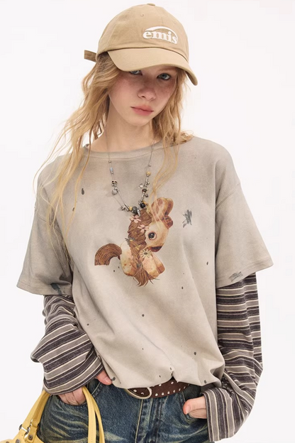 Blooming Soon Spliced Top