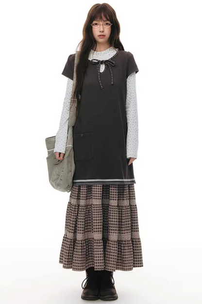 Patchwork Lace A-Line Skirt