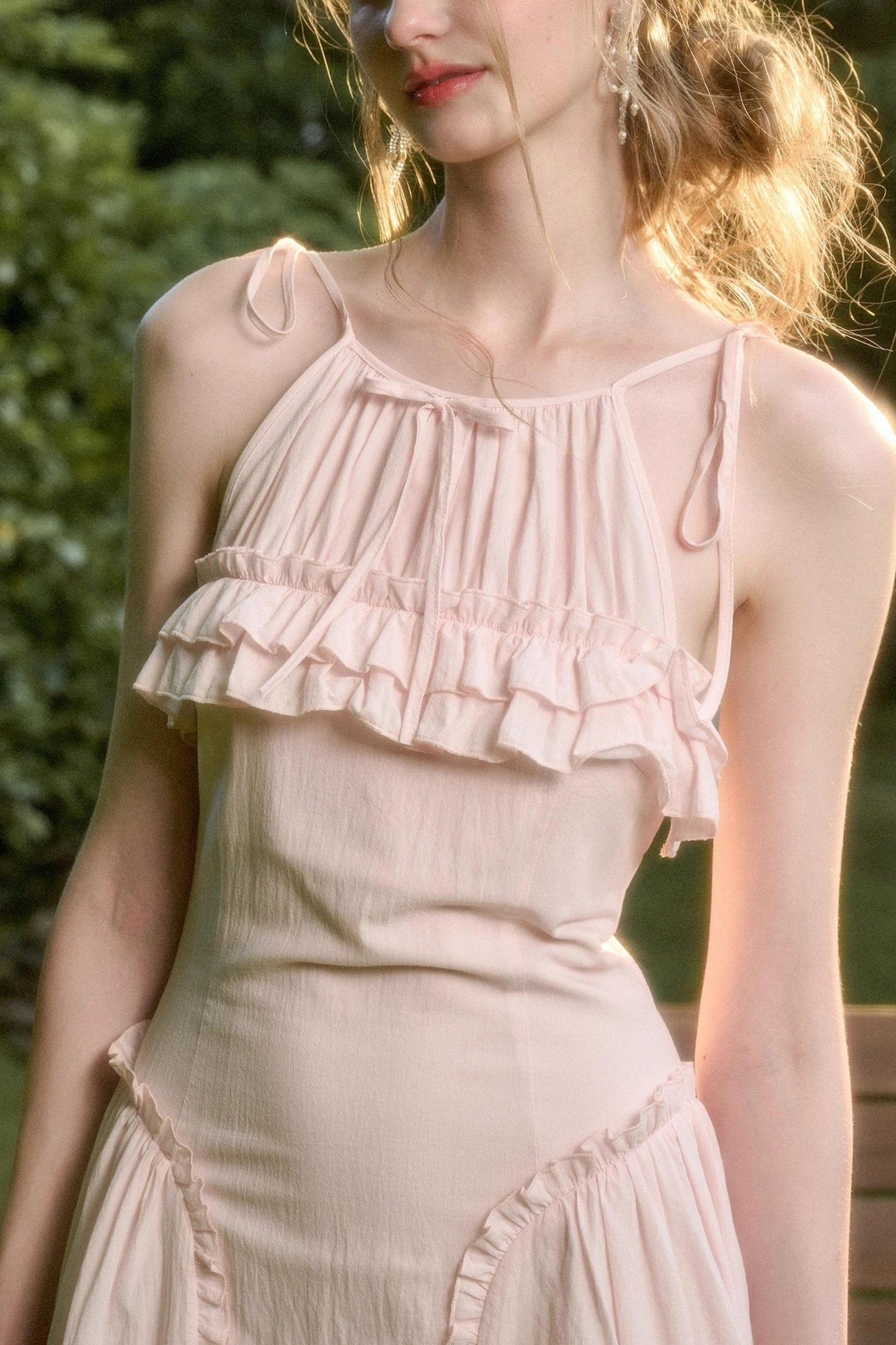 Rose Sea Halterneck Long Skirt