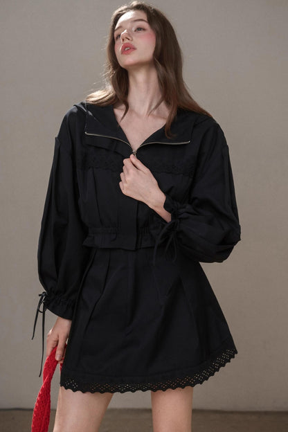 Cotton Trench Coat Set