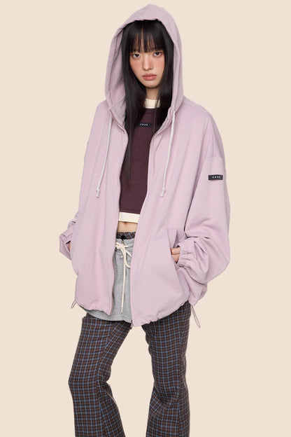 Vintage Drawstring Hoodie Jacket