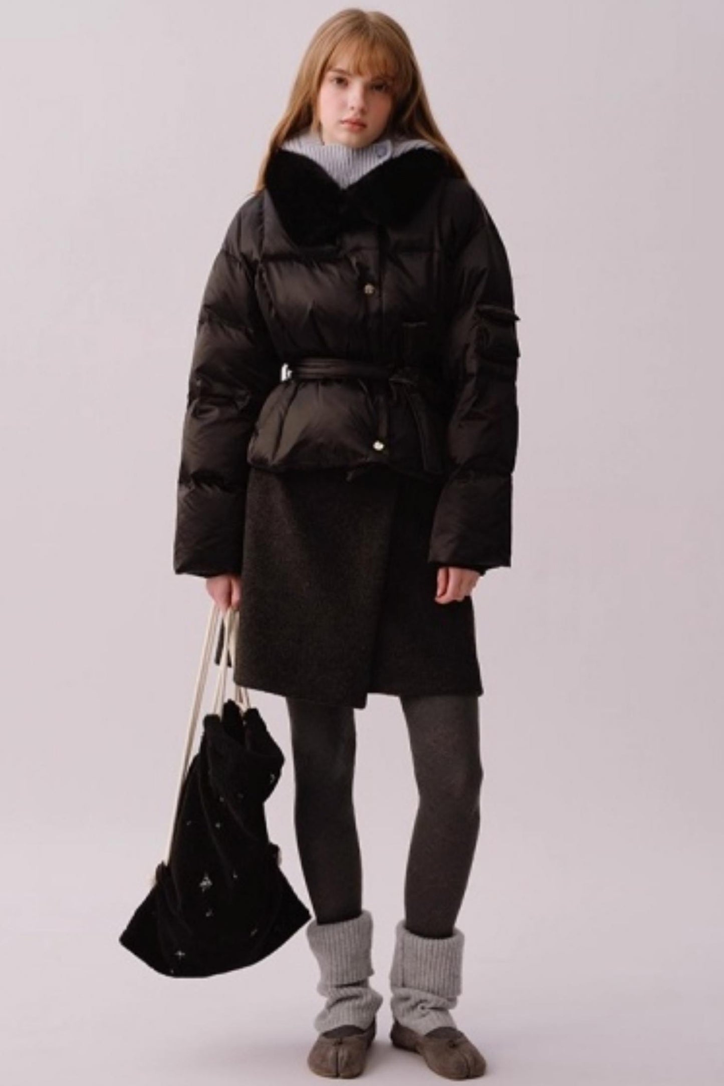 Heavy Woolen Patchwork Skirt