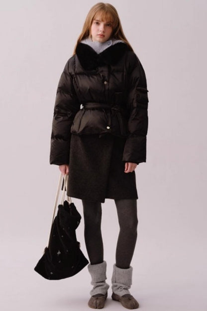 Heavy Woolen Patchwork Skirt