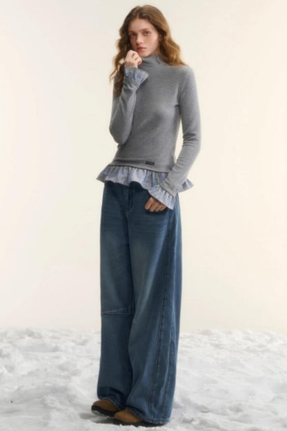 Blue Fleece-Lined Scimitar Pants