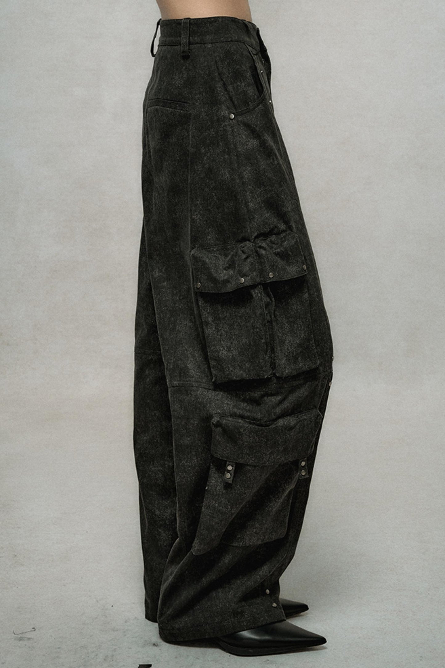 Punk Retro Distressed Cargo Pants