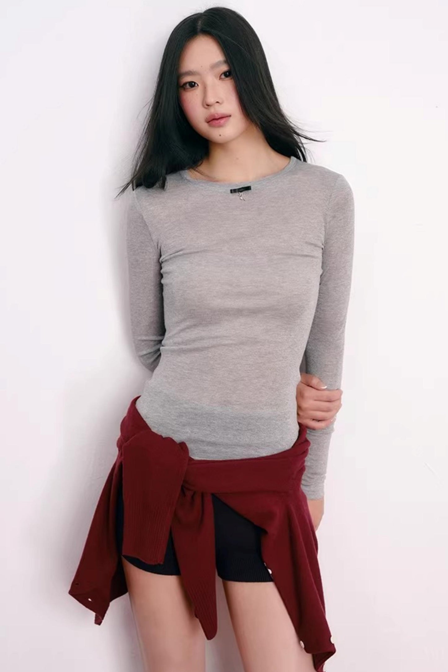 Color-Blocked Velvet Knit Cardigan