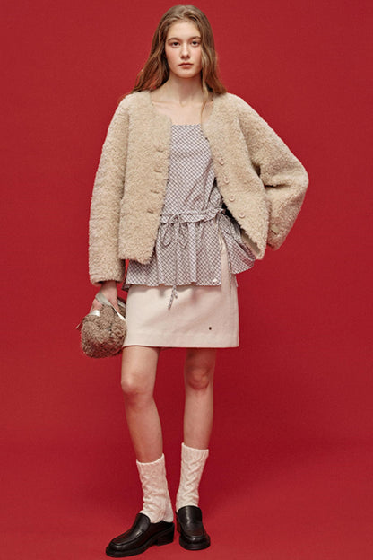 Vintage Cotton Bias-Cut Skirt Set