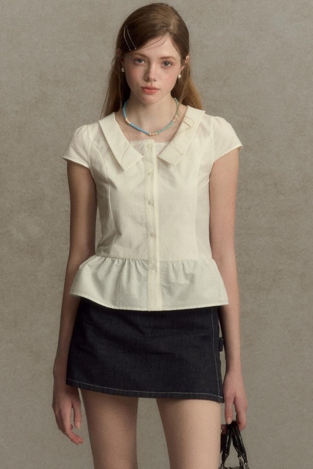 Summer Plaid Sleeve Top