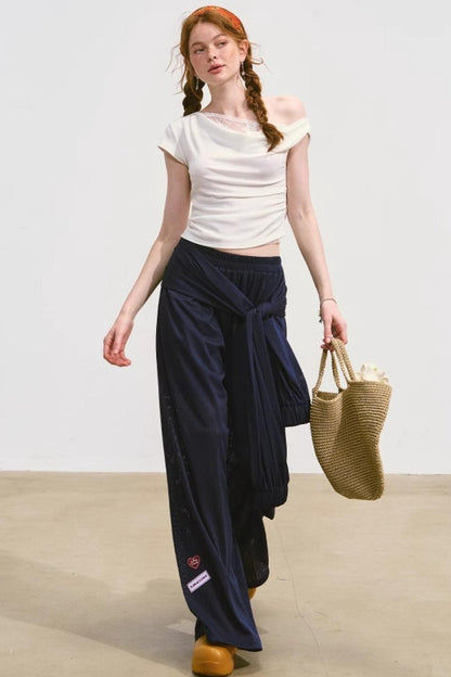 Airy Linen Wide-Leg Pants