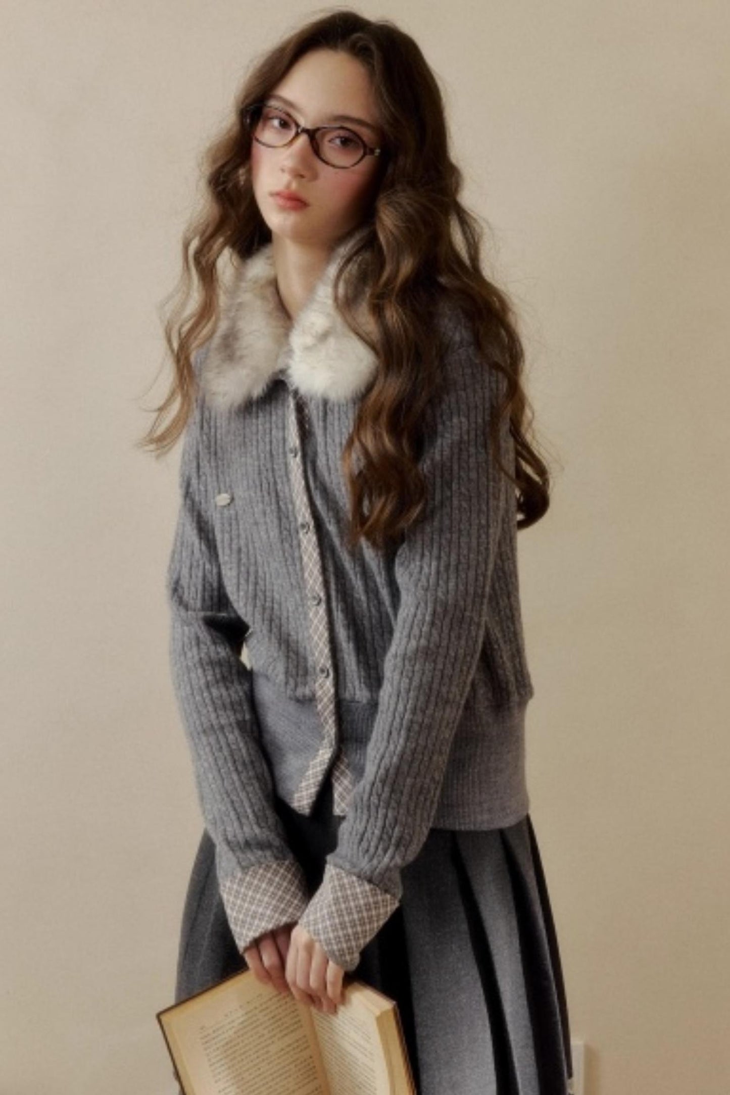 Retro Reindeer Plaid Sweater