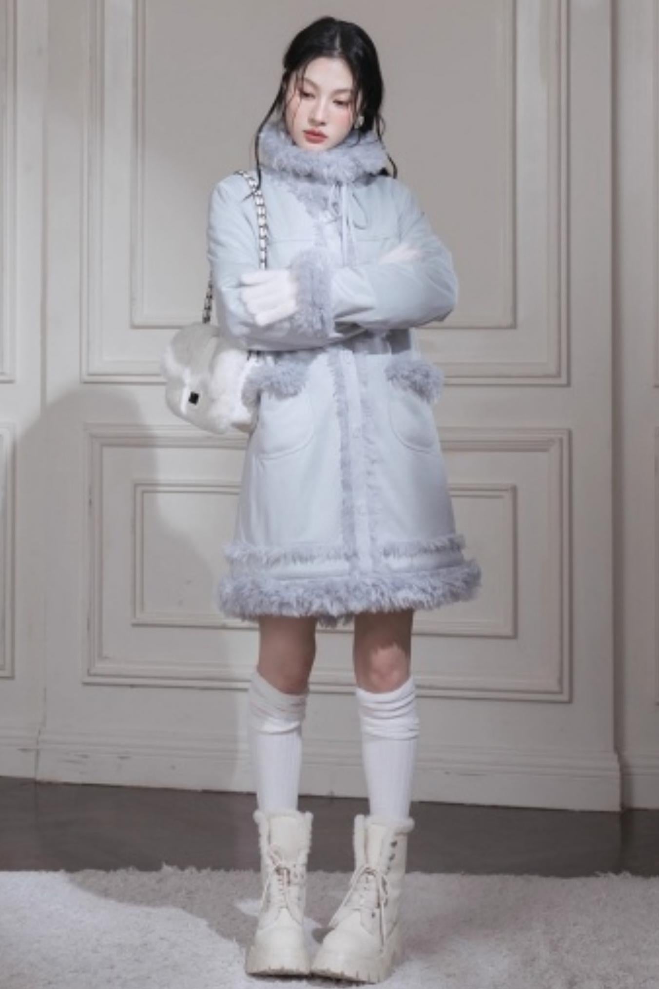 Misty Velvet Fur Coat