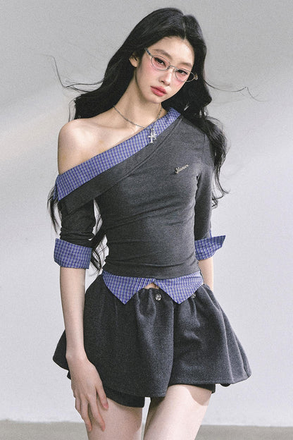 Gray Tone Striped T-Shirt