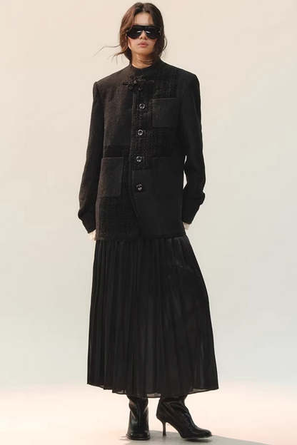 Jupe drapée bicolore