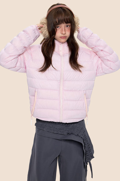 White Duck Down Hooded Jacket