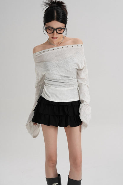 Niche Rivet Long-Sleeved T-Shirt