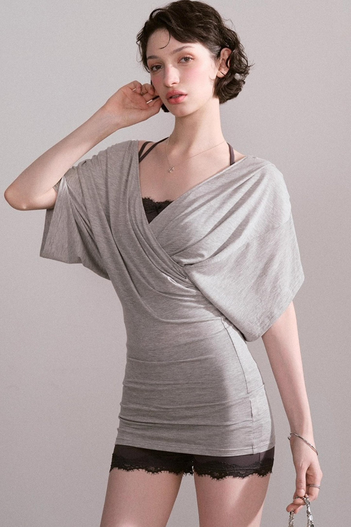 Lace V-Neck Sports Set-Up