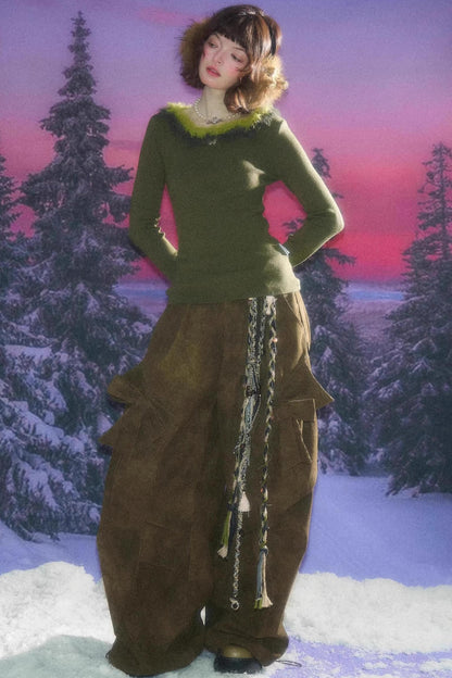 American Retro Knitted Sweater