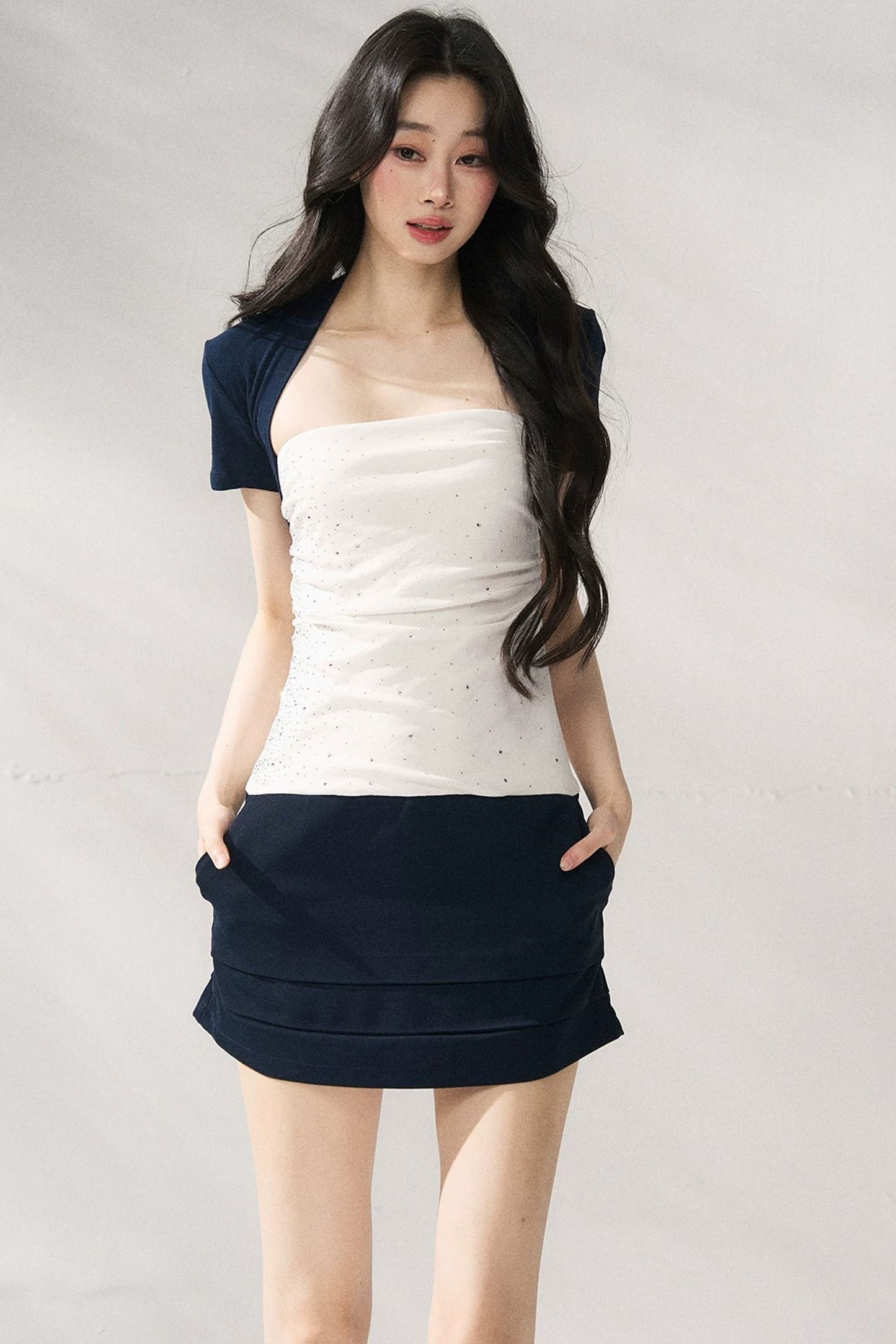 Completo due pezzi elegante effetto snellente