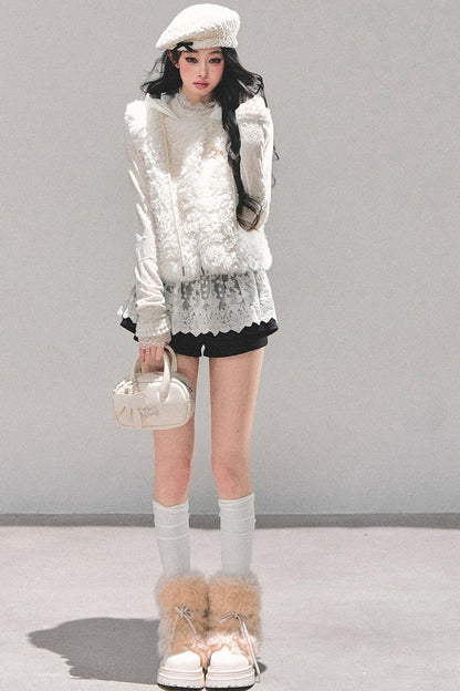 French Lamb Wool Vest Jacket