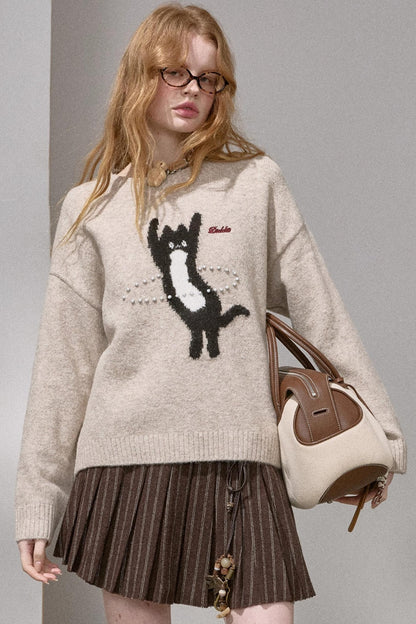 Laser Beaded Knitted Sweater