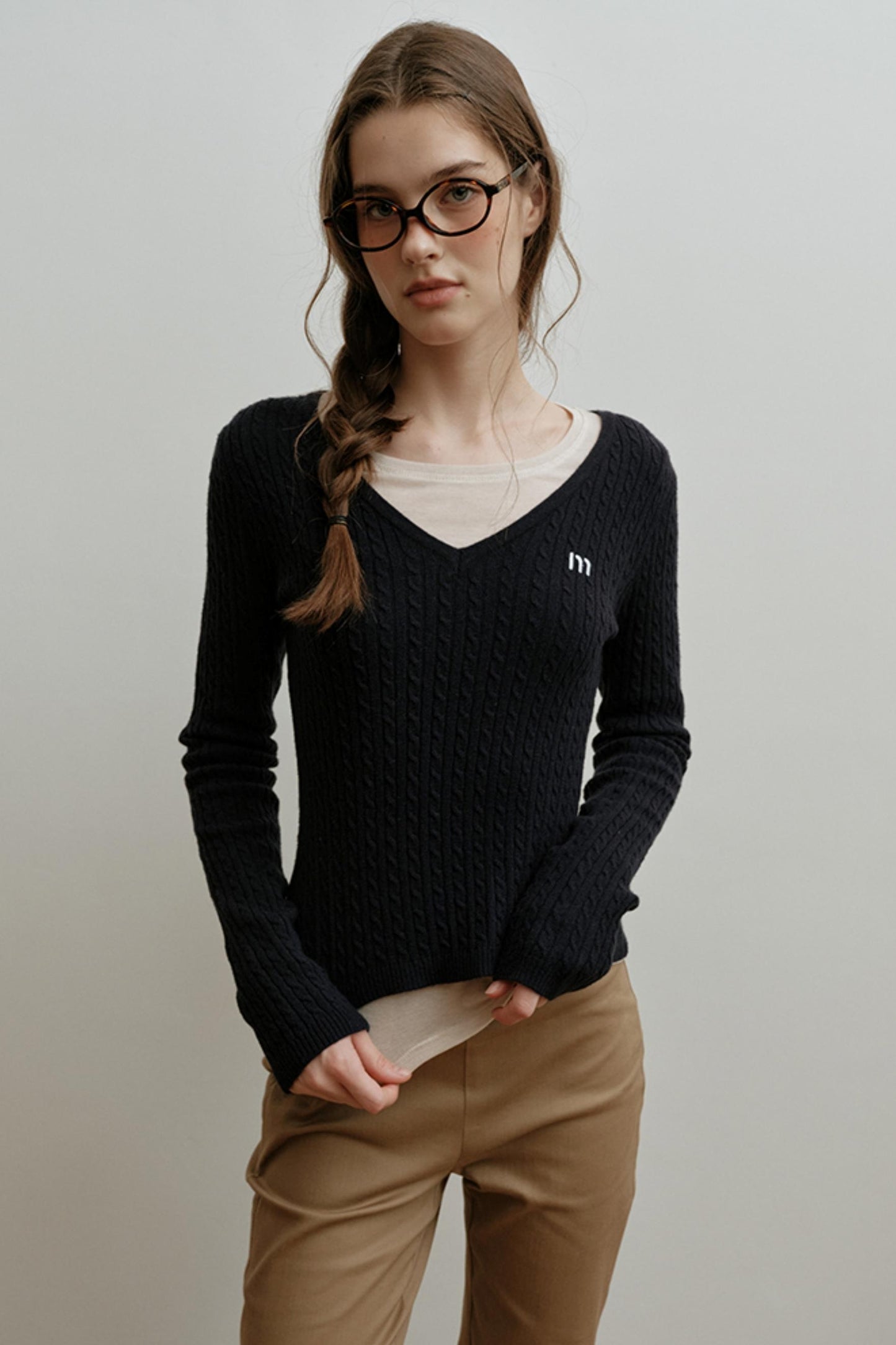 Soft Wool Blend Long-Sleeved Inner Top