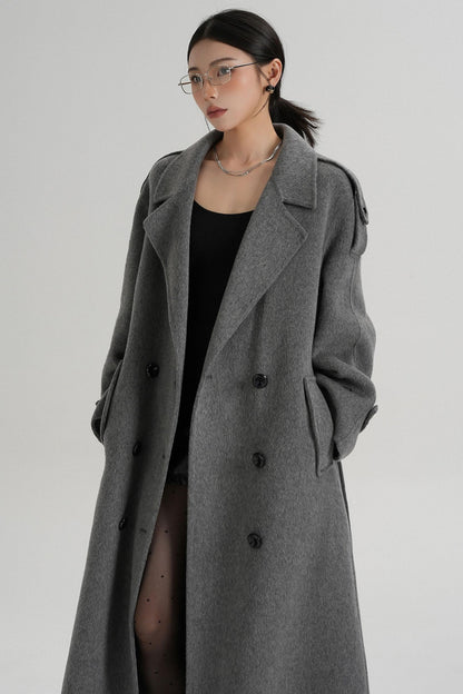 Premium Tailored Wool Blend Coat