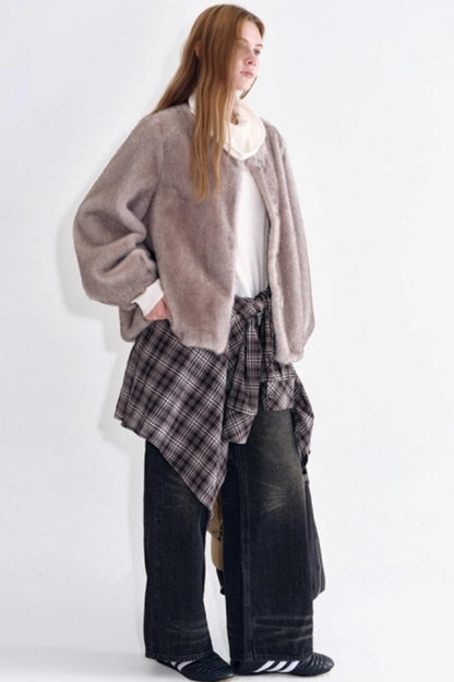 Black Gray Toned Washed Straight Jeans