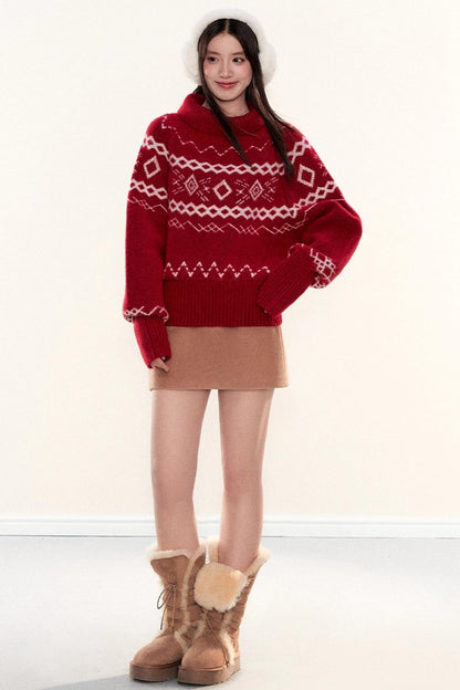 Fair Isle Batwing Sweater