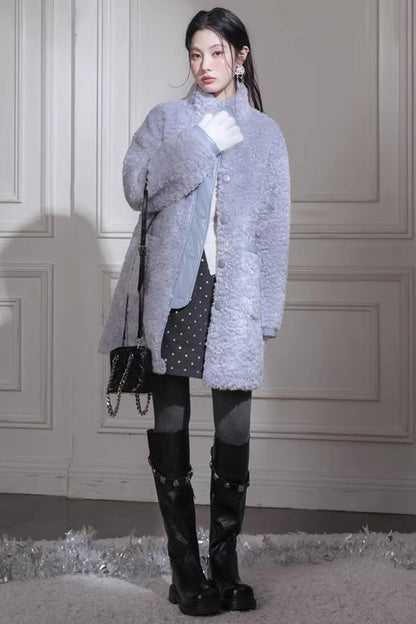 Reversible Misty Gray-Purple Coat