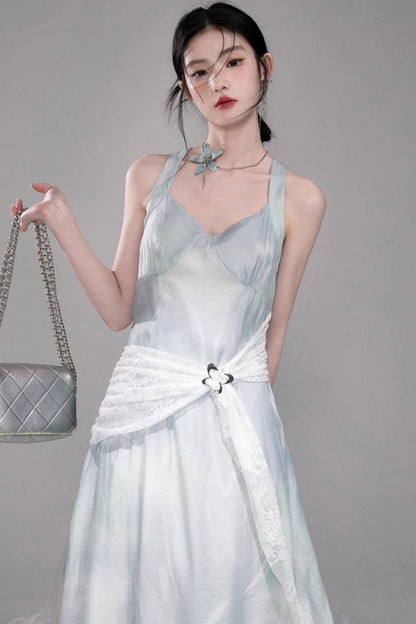 Blue Halterneck Dress