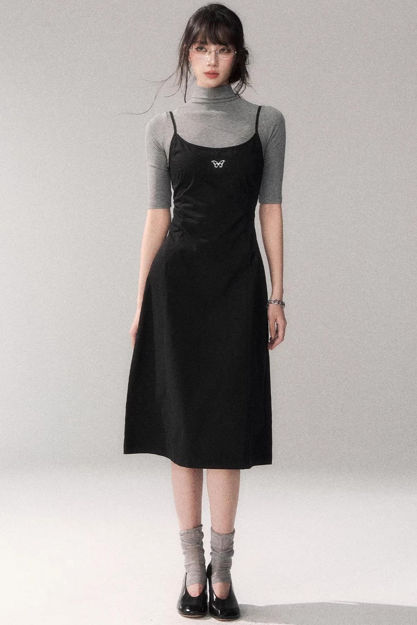 Retro Cotton A-Line Dress