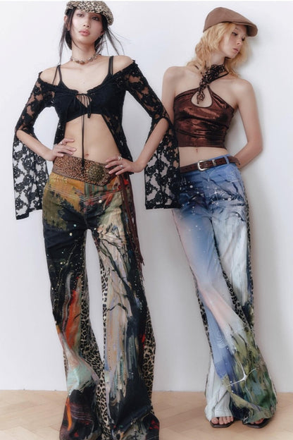 Leopard Waterfall Pants