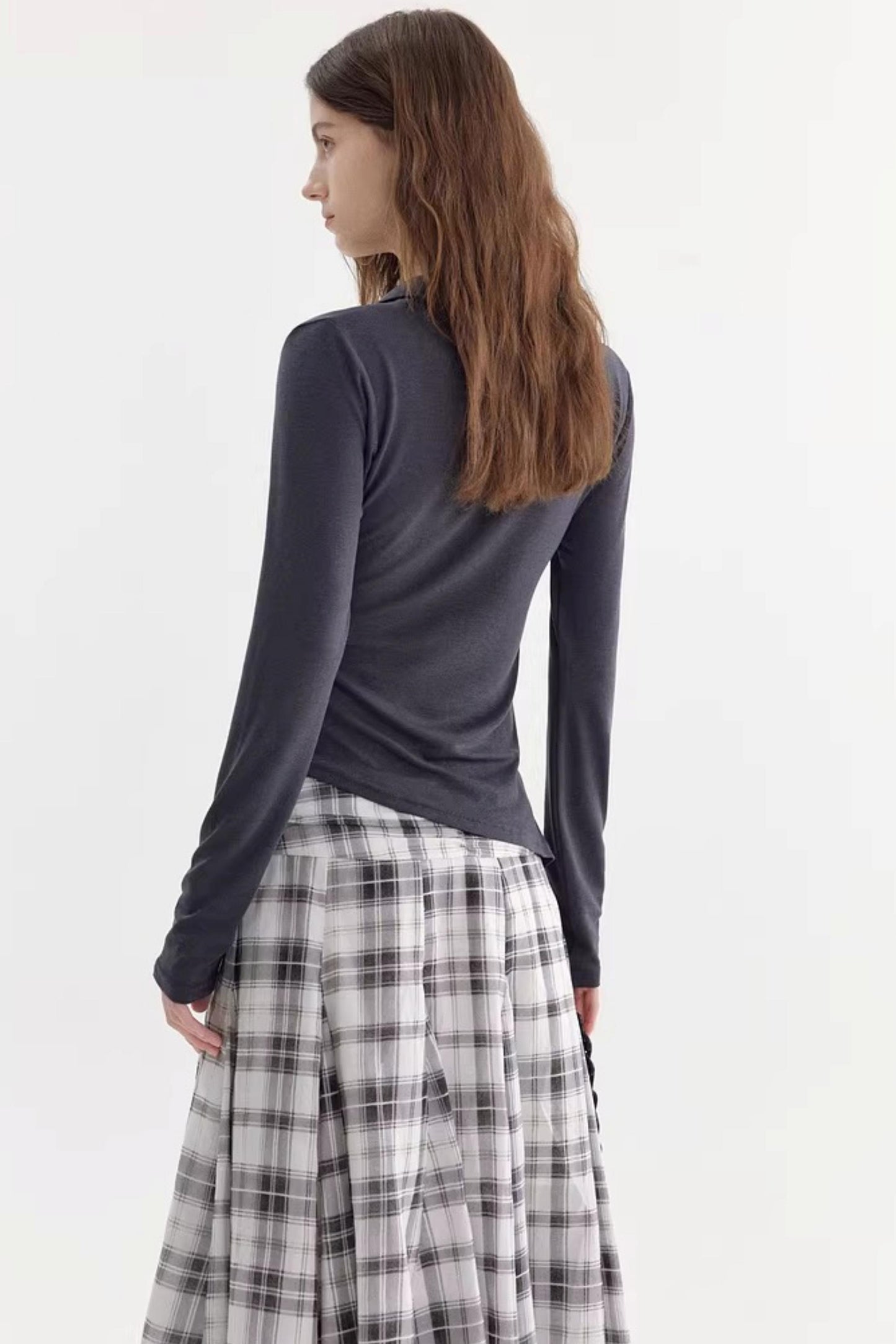 Color-Blocked Bow-Tie Polo Top