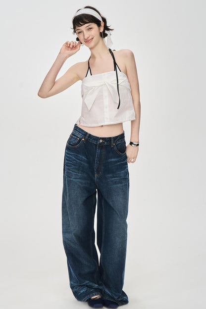 Textured Denim Jeans