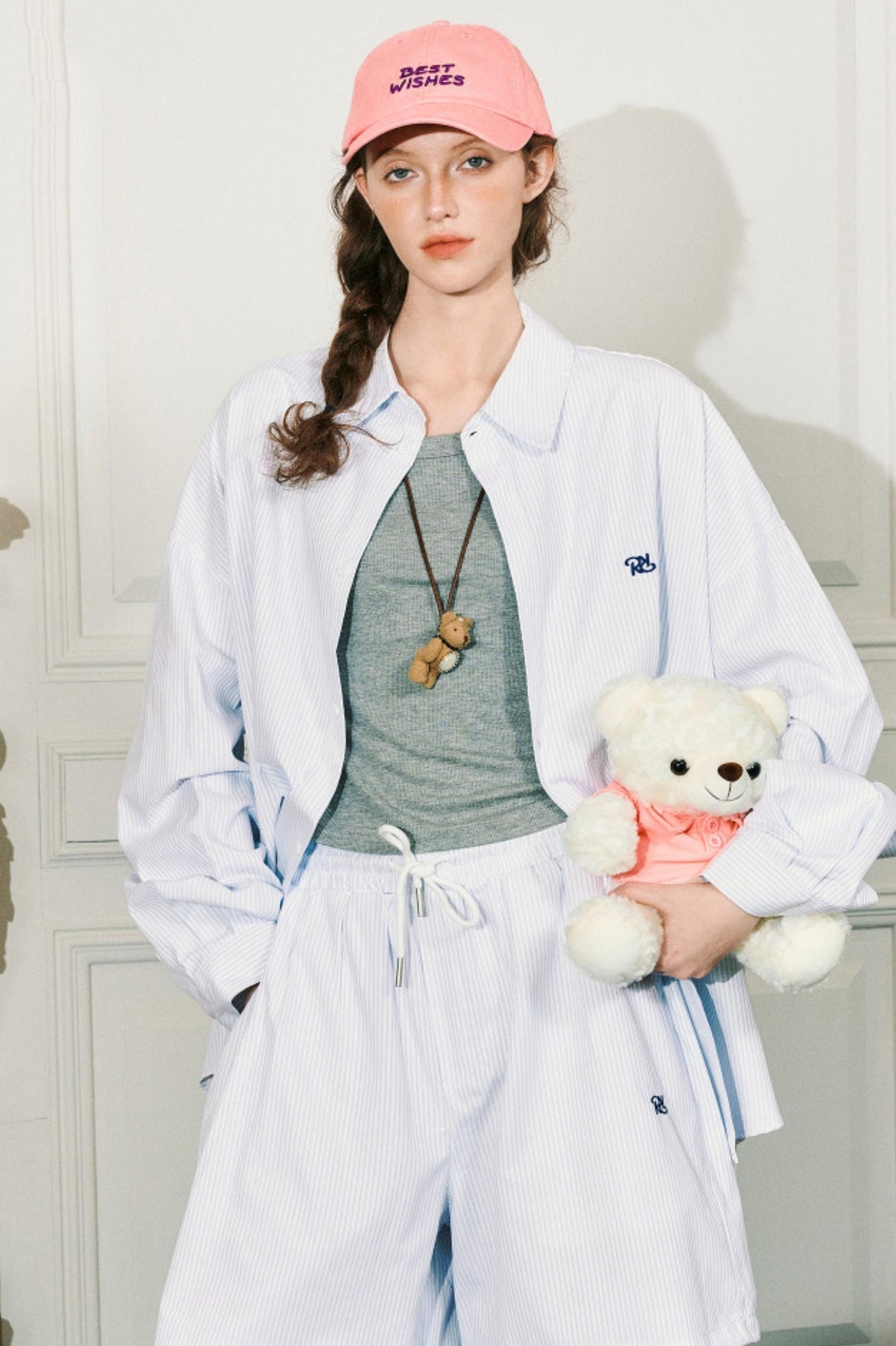 Sun Shield Striped Shirt & Shorts Set-Up