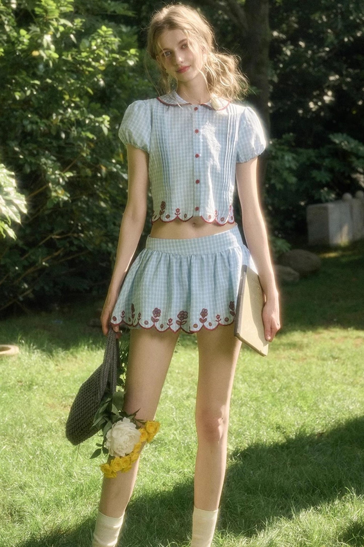 Pure Lace Airy Shirt Set-Up