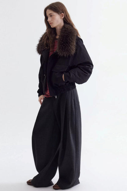 Pleated Draped Trousers