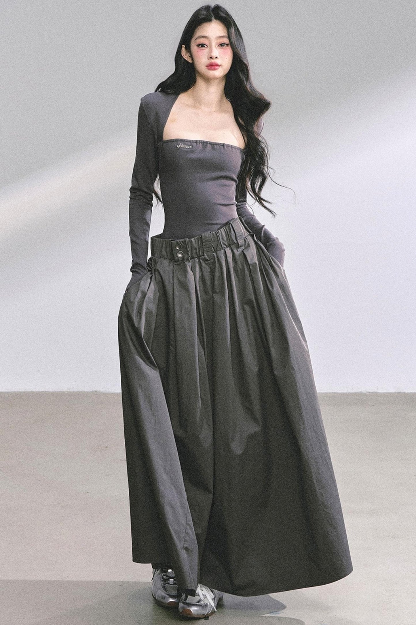 French Slimming Long Dress