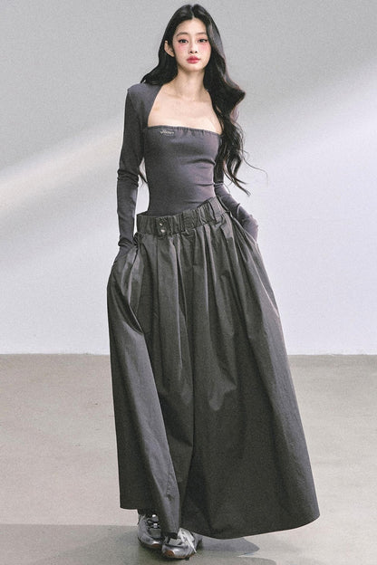 French Slimming Long Dress