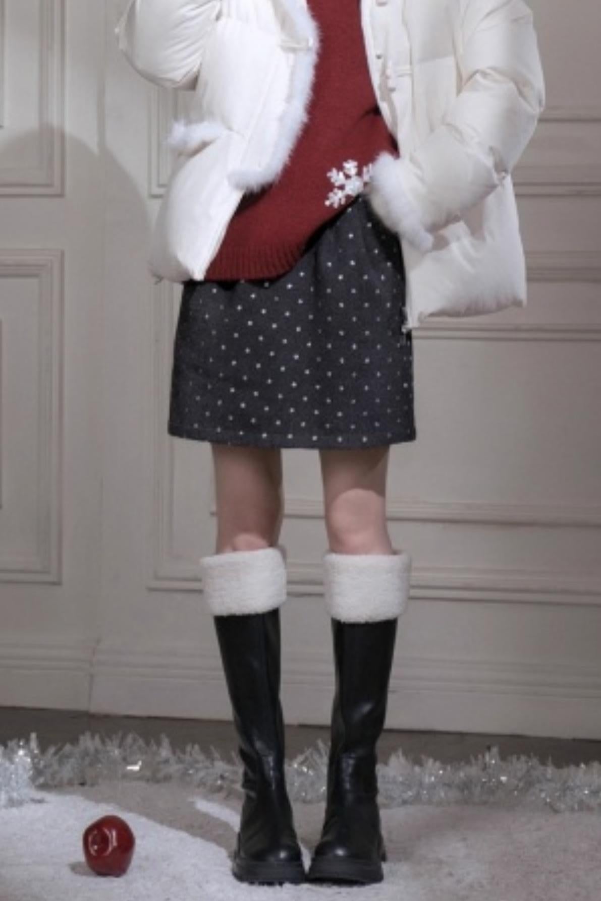 Dark Night Woolen Skirt