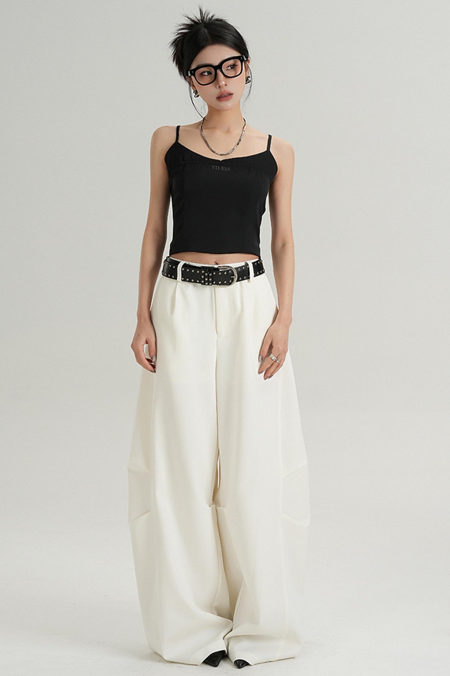 크롭 밴도 베이스 레이어 탑 