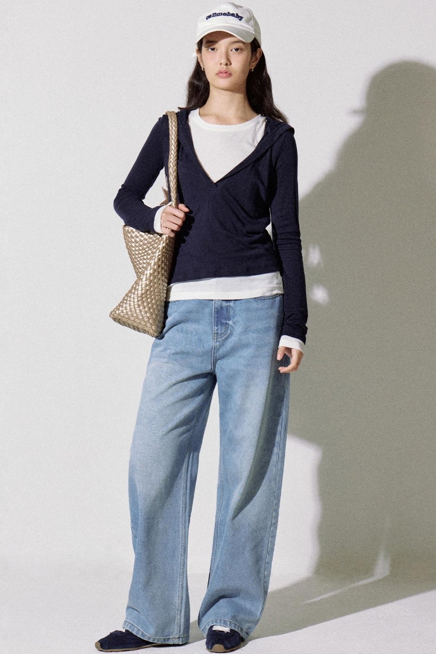 High-End Blue Gold Straight Fit Jeans