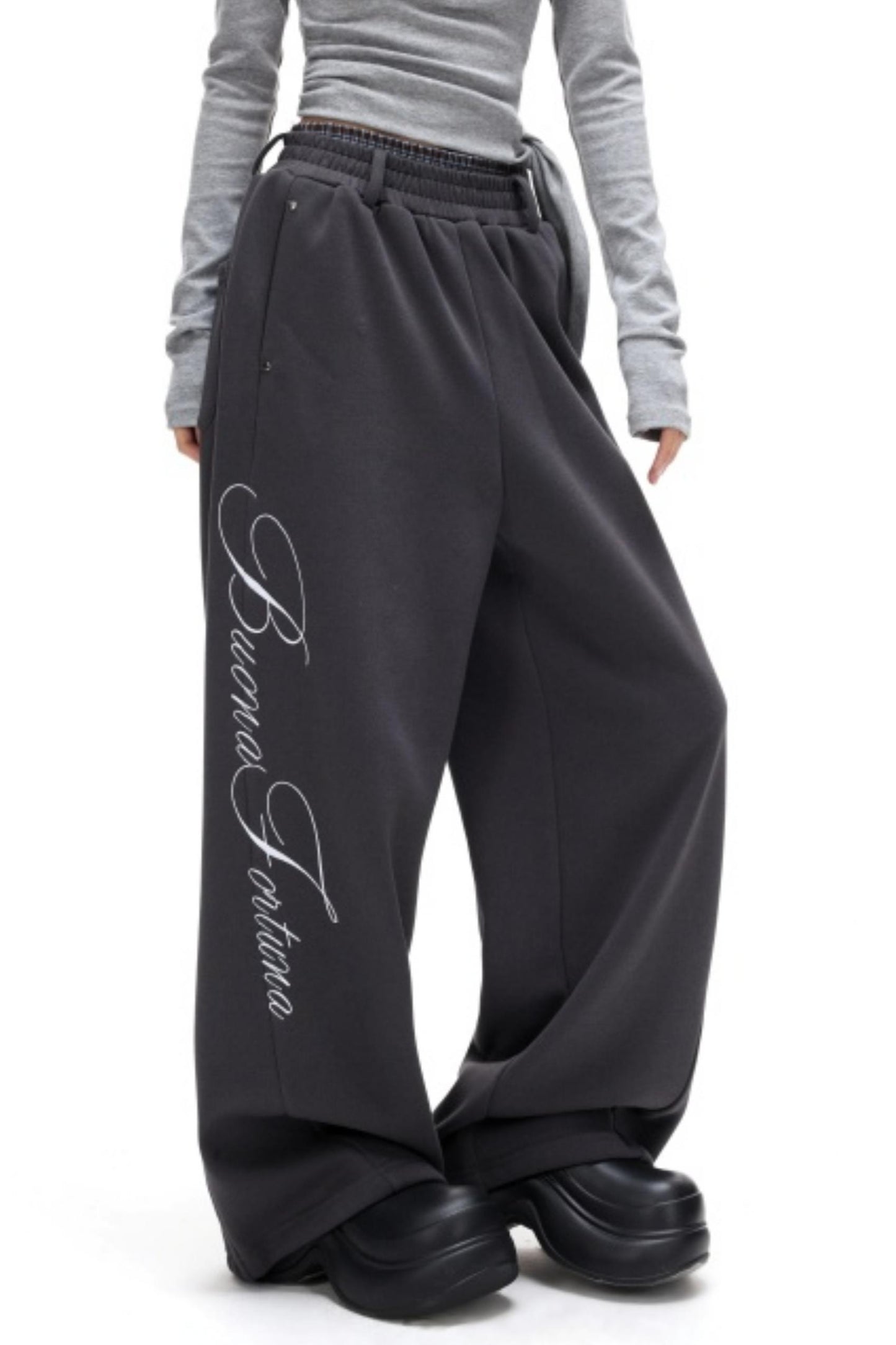 Plaid Patchwork Fleece-Lined Pants