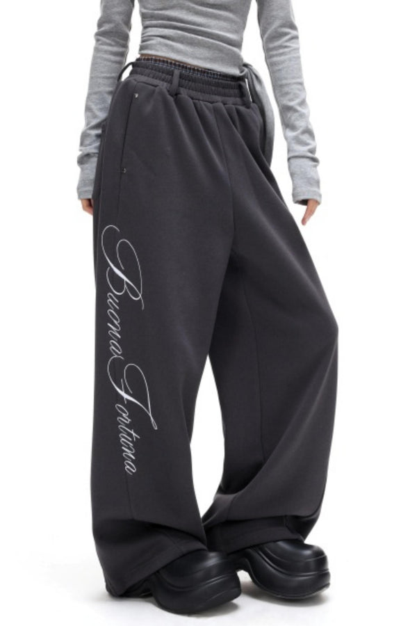 Plaid Patchwork Fleece-Lined Pants