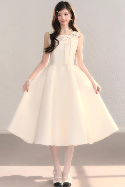 French Satin Bow Dress