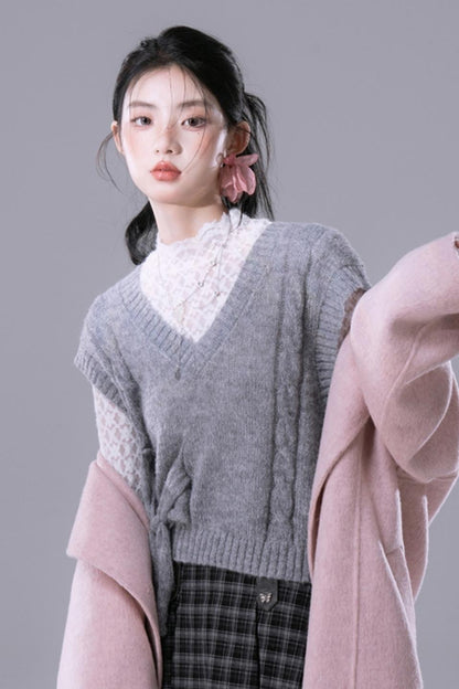 HAZE PURPLE LAYERED WOOL OUTER