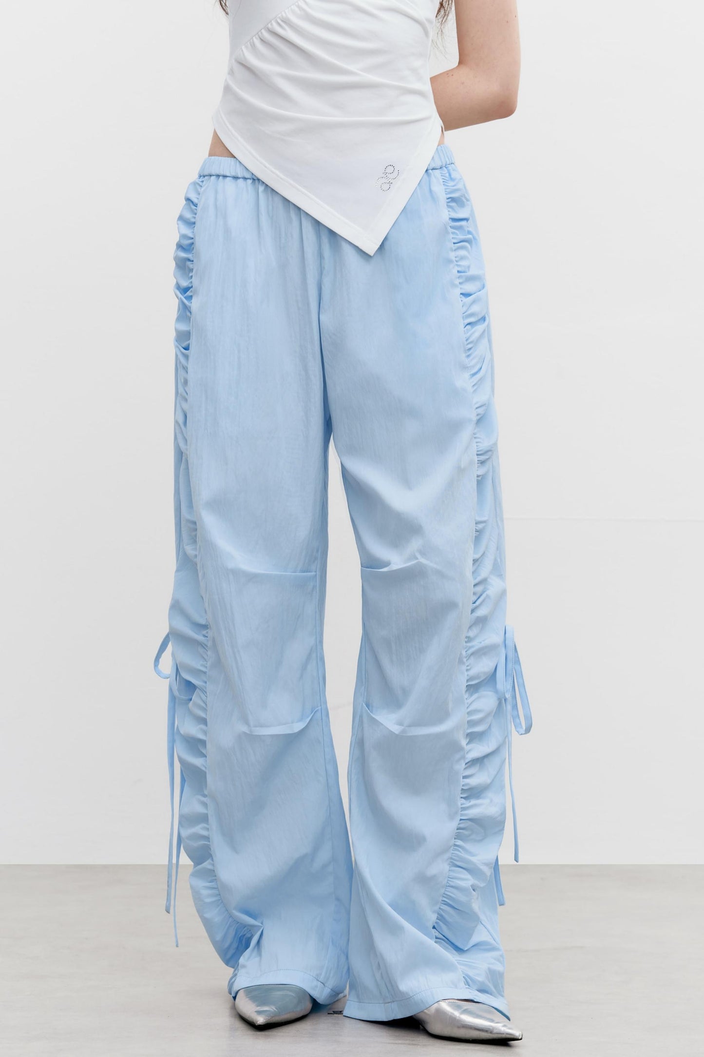 Vintage Blue Tie-Up Pants