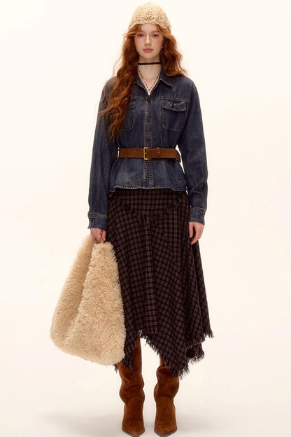 Vintage Washed Denim Top