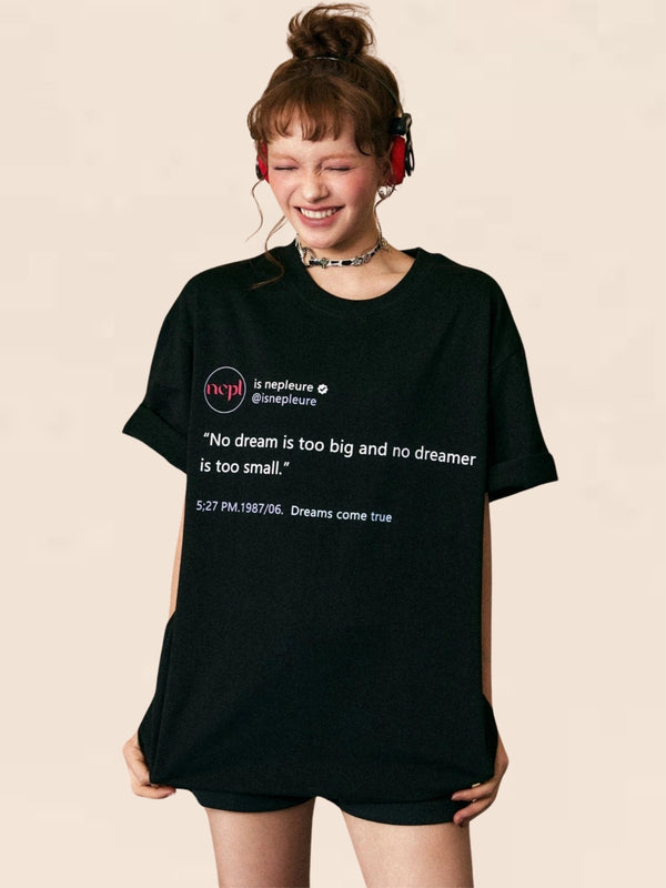 American Alphabet Black Short Sleeve T-Shirt